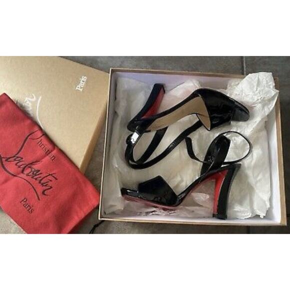 Christian Louboutin Havana forties 100 Patent Heels Black size 37.5 - Picture 2 of 12